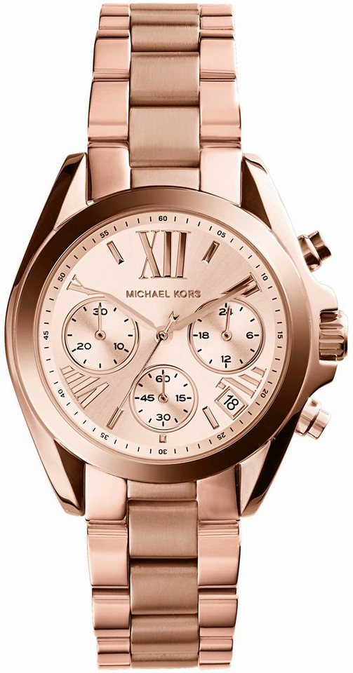 MICHAEL KORS Chronograph MINI BRADSHAW, MK5799, Quarzuhr, Armbanduhr, Damenuhr, Stoppfunktion, Datum, analog von MICHAEL KORS