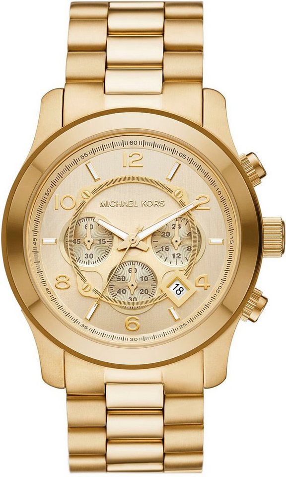 MICHAEL KORS Chronograph RUNWAY, MK9074, Quarzuhr, Armbanduhr, Herrenuhr, Stoppfunktion, 12/24-Std.-Anzeige von MICHAEL KORS