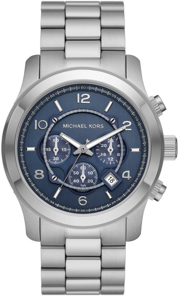 MICHAEL KORS Chronograph RUNWAY, MK9105, Quarzuhr, Armbanduhr, Herrenuhr, Stoppfunktion, 12/24-Std.-Anzeige von MICHAEL KORS