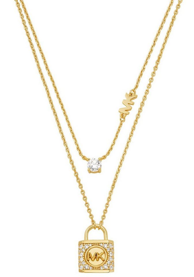 MICHAEL KORS Kette mit Anhänger PREMIUM, SCHLOSS, MKC1630AN710, mit Zirkonia (synth) MICHAEL KORS Kette mit Anhänger PREMIUM, SCHLOSS, MKC1630AN710, mit Zirkonia (synth) von Michael Kors