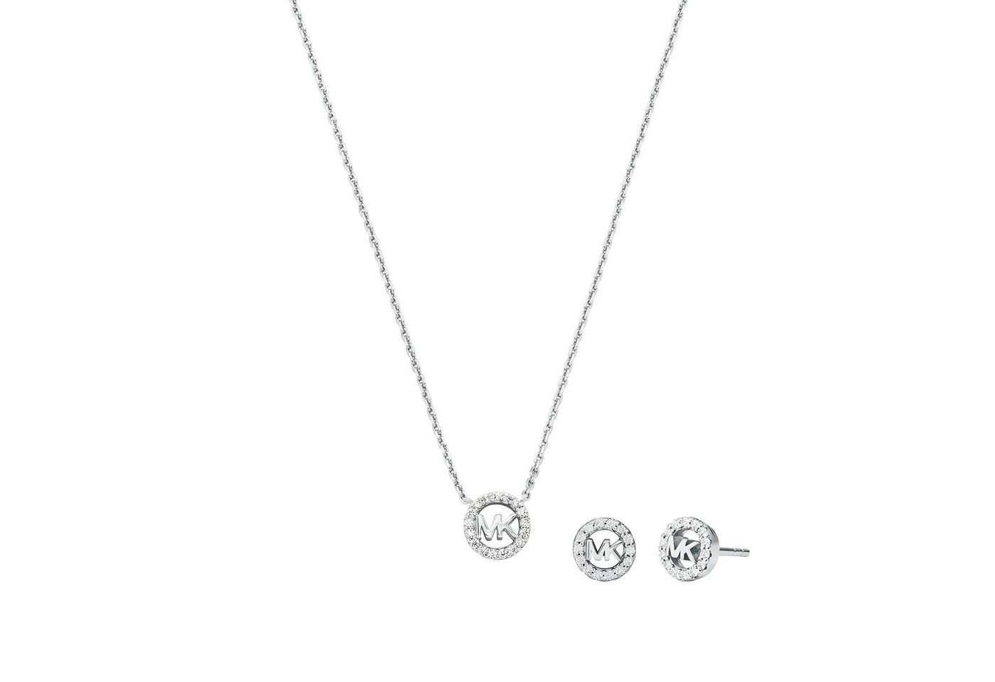 MICHAEL KORS Ohrring und Ketten Set Multipack Schmuck Geschenk Silber 925 PREMIUM (Set, 3-tlg), mit Zirkonia (synth) von MICHAEL KORS