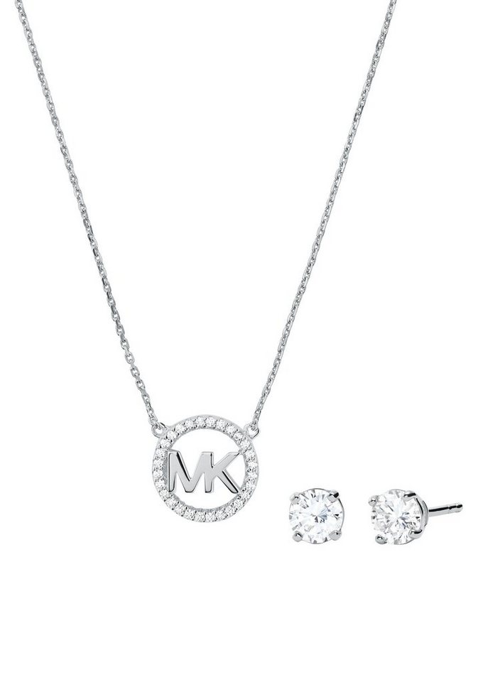 MICHAEL KORS Ohrring und Ketten Set PREMIUM, MKC1260AN040, MKC1260AN791, MKC1260AN710 (Set, 3-tlg), mit Zirkonia (synth) von MICHAEL KORS