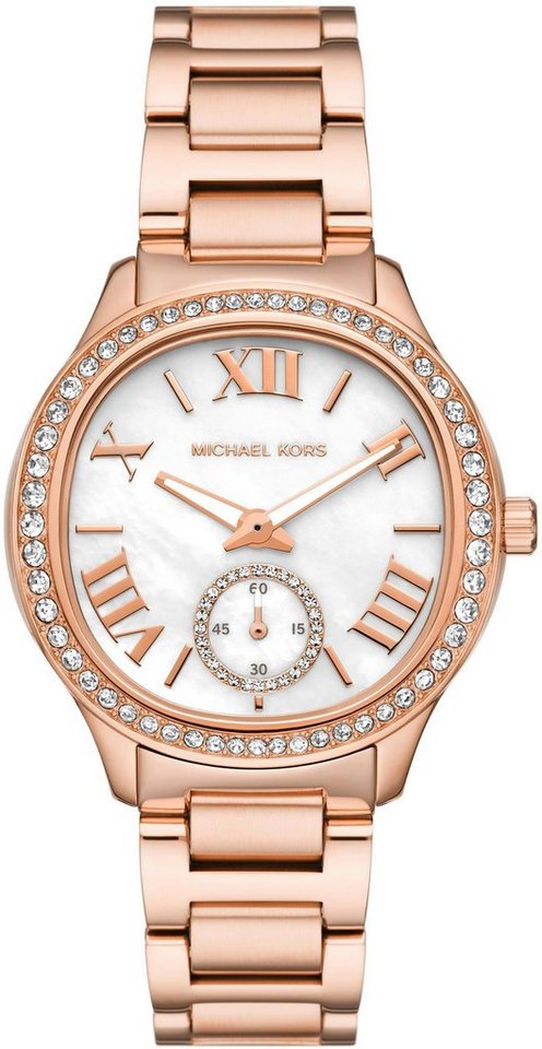 MICHAEL KORS Quarzuhr SAGE MK4806, Armbanduhr, Damenuhr, Perlmutt-Zifferblatt, Edelstahlarmband von MICHAEL KORS