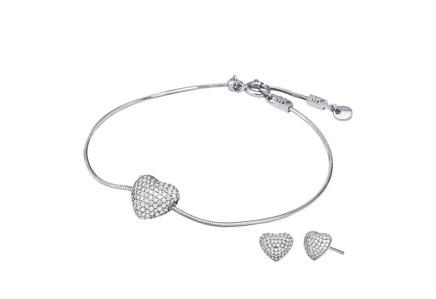 MICHAEL KORS Schmuckset Multipack Schmuck Geschenk Silber 925 PREMIUM Herz (Set, 3-tlg), mit Zirkonia (synth) von MICHAEL KORS