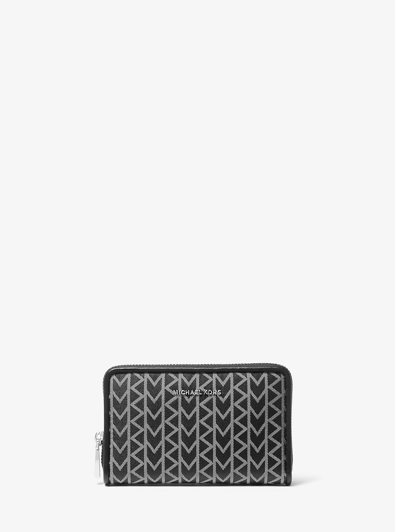 Brieftasche Jet Set Small Aus Jacquard Mit Mk2000-Logomuster - Michael Kors Brieftasche Jet Set Small Aus Jacquard Mit Mk2000-Logomuster - Michael Kors von MICHAEL Michael Kors