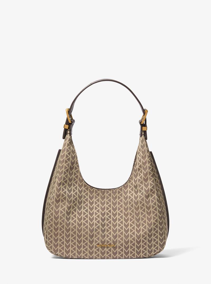 Hobo Bag Nolita Small Aus Jacquard Mit Mk2000-Logomuster - Michael Kors von MICHAEL Michael Kors