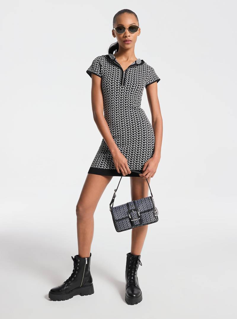 Kapuzenkleid Aus Jacquard Mit Mk2000-Logomuster - Michael Kors von MICHAEL Michael Kors