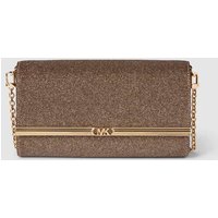 MICHAEL Michael Kors Clutch mit Label-Applikation Modell 'MONA' in Gold, Größe One Size von MICHAEL Michael Kors