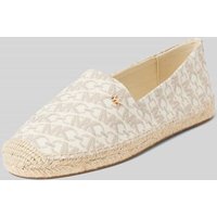 MICHAEL Michael Kors Espadrilles mit Allover-Label-Muster Modell 'KENDRICK' in Beige, Größe 37 von MICHAEL Michael Kors