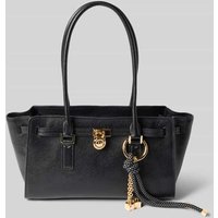 MICHAEL Michael Kors Handtasche mit Label-Anhänger Modell 'HAMILTON' in Black, Größe 1 von MICHAEL Michael Kors
