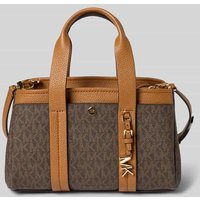 MICHAEL Michael Kors Handtasche mit Label-Applikation Modell 'ROMEE' in Dunkelbraun, Größe 1 von MICHAEL Michael Kors