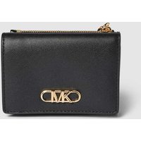 MICHAEL Michael Kors Portemonnaie aus Leder mit Label-Applikation Modell 'PARKER' in Black, Größe One Size von MICHAEL Michael Kors