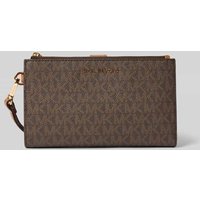 MICHAEL Michael Kors Portemonnaie mit Label-Applikation Modell 'JET SET' in Mittelbraun, Größe 1 von MICHAEL Michael Kors