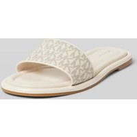 MICHAEL Michael Kors Slides mit Label-Details Modell 'DANA' in Ecru, Größe 41 von MICHAEL Michael Kors