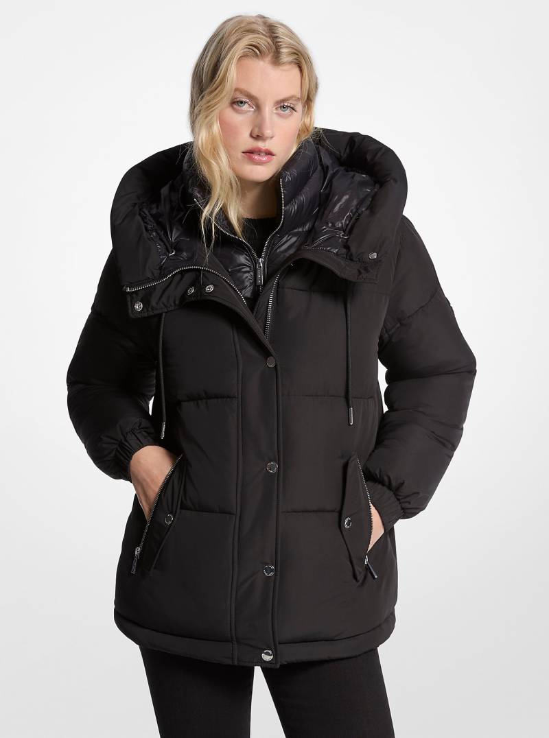 MK Abgesteppte Daunenjacke Mit Kapuze - Schwarz - Michael Kors von MICHAEL Michael Kors