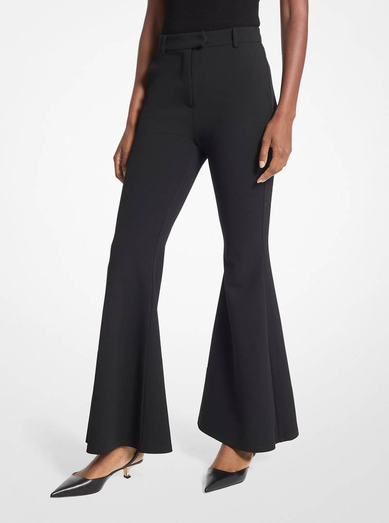 MK Ausgestellte Hose Aus Stretch-Krepp - Schwarz - Michael Kors MK Ausgestellte Hose Aus Stretch-Krepp - Schwarz - Michael Kors von MICHAEL Michael Kors