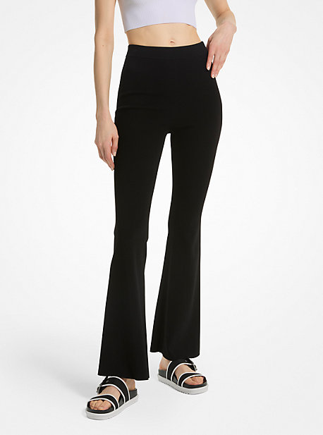 MK Ausgestellte Leggings Aus Stretch-Strick - Schwarz - Michael Kors von MICHAEL Michael Kors