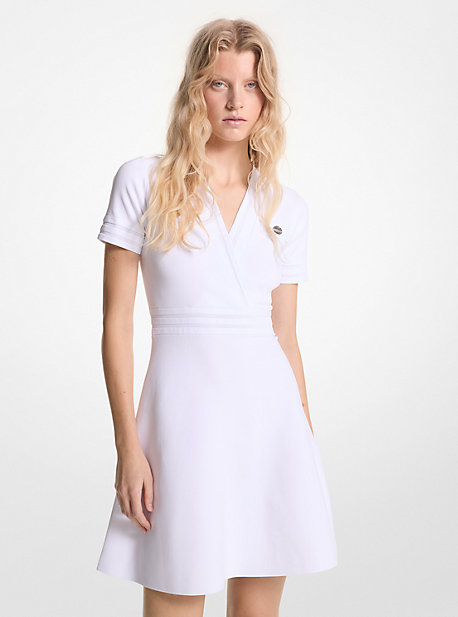 MK Ausgestelltes Minikleid Aus Stretch-Strick - Weiss(Weiss) - Michael Kors von MICHAEL Michael Kors