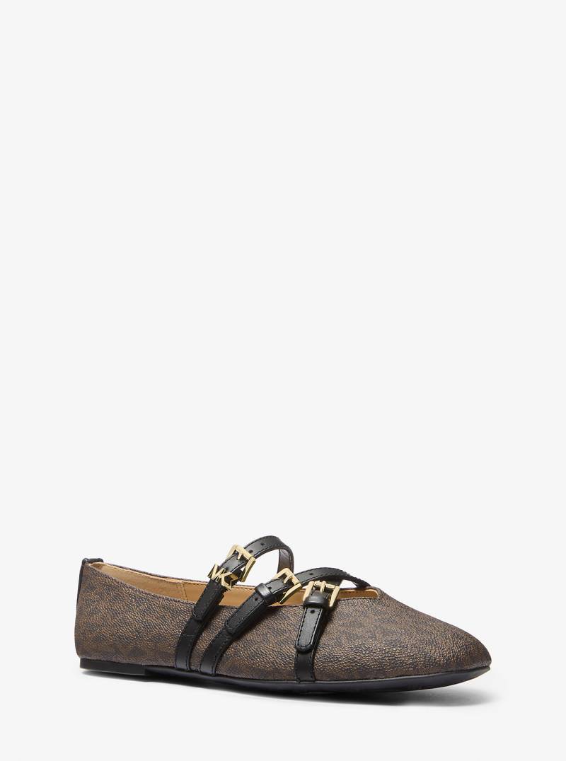 MK Ballerina Indy Flex Mit Signature-Logomuster - Braun - Michael Kors von MICHAEL Michael Kors