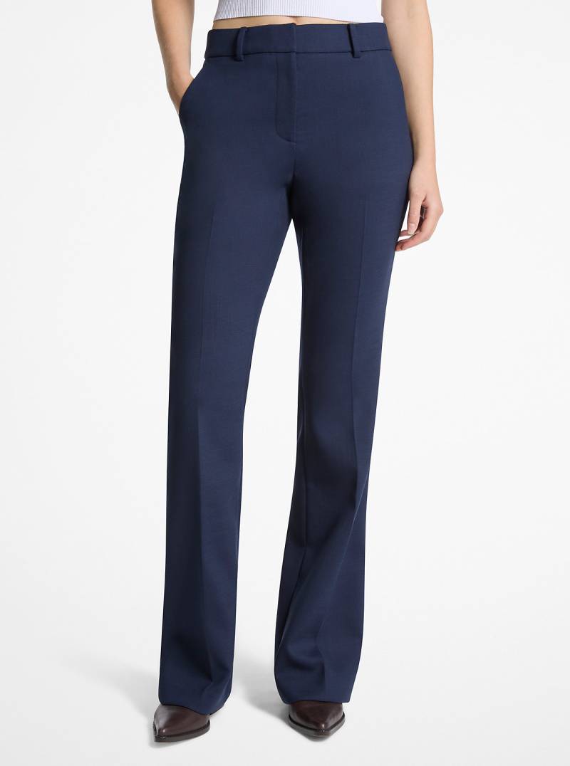 MK Bootcut-Hose Aus Wollmischung Mit Stretch - Blau - Michael Kors von MICHAEL Michael Kors