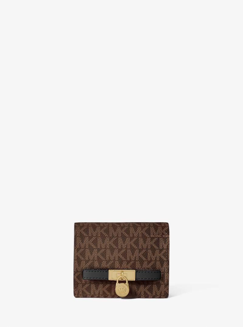 MK Brieftasche Hamilton Moderne Small Mit Signature-Logomuster - Braun - Michael Kors von MICHAEL Michael Kors