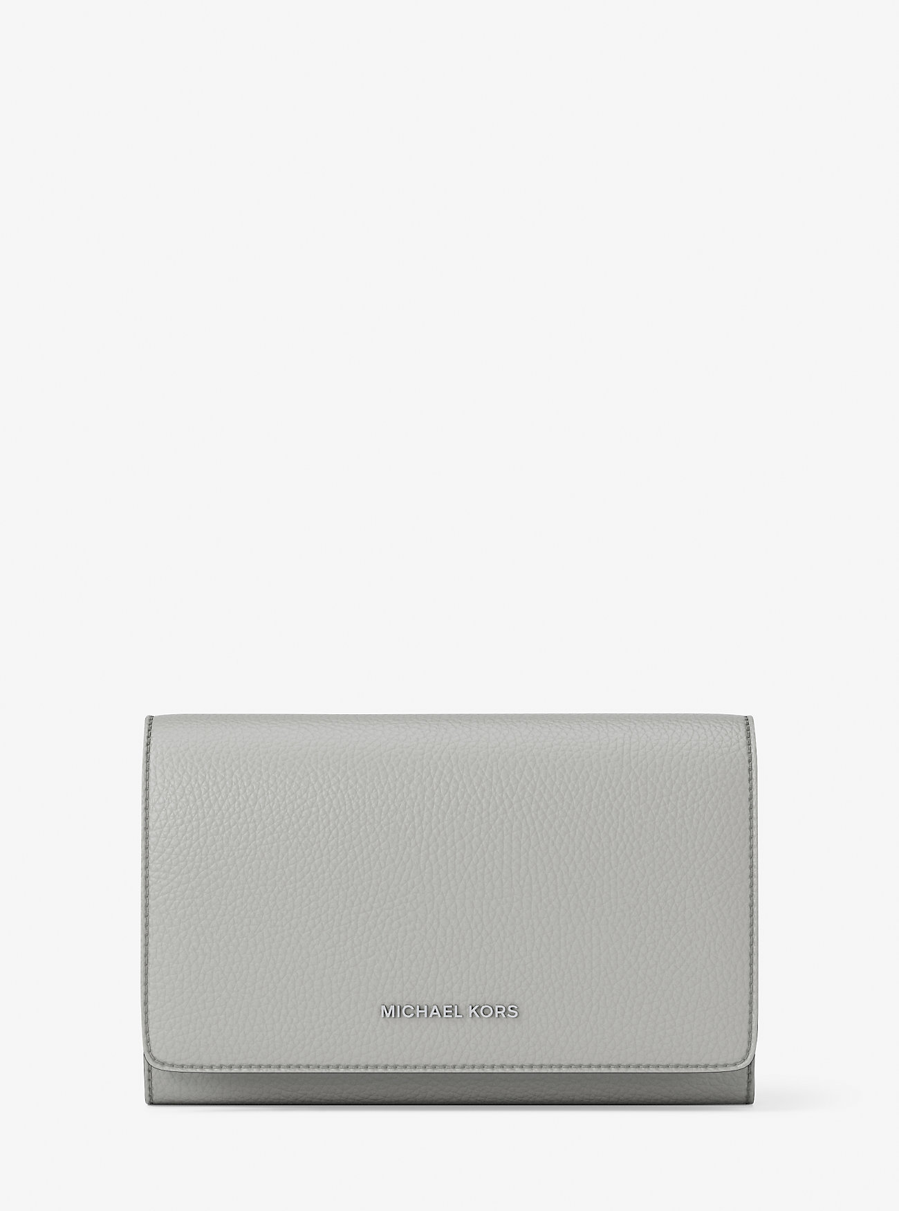 MK Brieftasche Jet Set Large Aus Gekrispeltem Leder - Grau - Michael Kors von MICHAEL Michael Kors