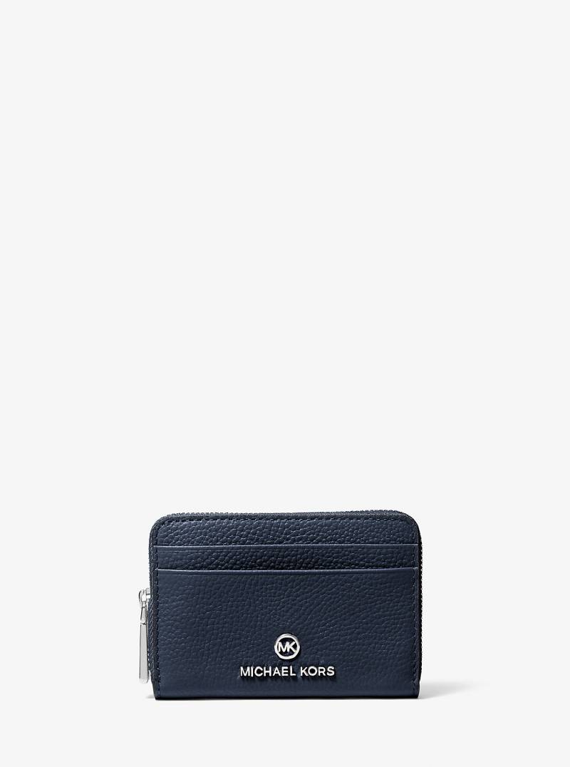 MK Brieftasche Jet Set Small Aus Gekrispeltem Leder - Blau - Michael Kors von MICHAEL Michael Kors