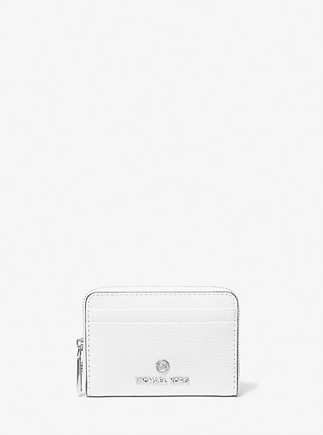 MK Brieftasche Jet Set Small Aus Gekrispeltem Leder - Weiss - Michael Kors von MICHAEL Michael Kors