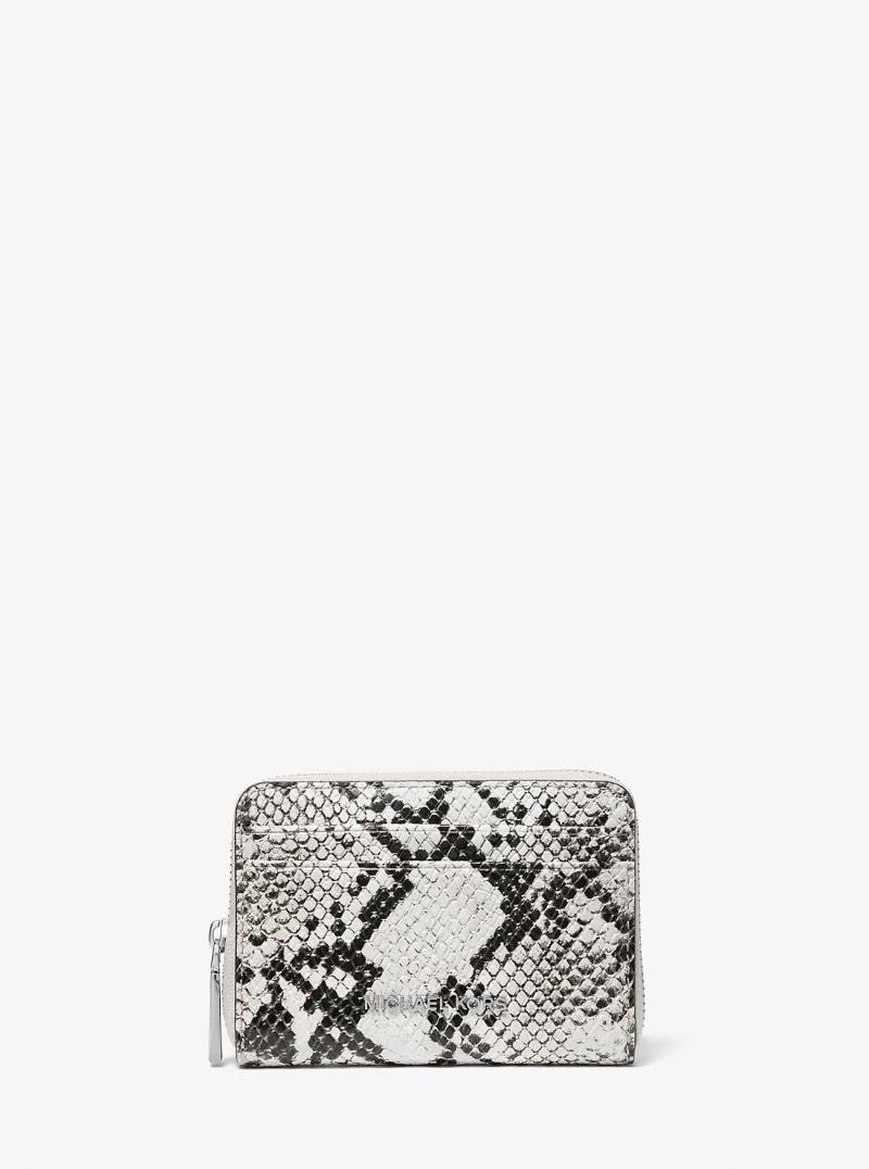 MK Brieftasche Jet Set Small Aus Leder Mit Schlangenprägung - Grau - Michael Kors von MICHAEL Michael Kors