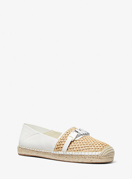 MK Espadrille Ember Aus Leder Und Stroh - Natur - Michael Kors von MICHAEL Michael Kors