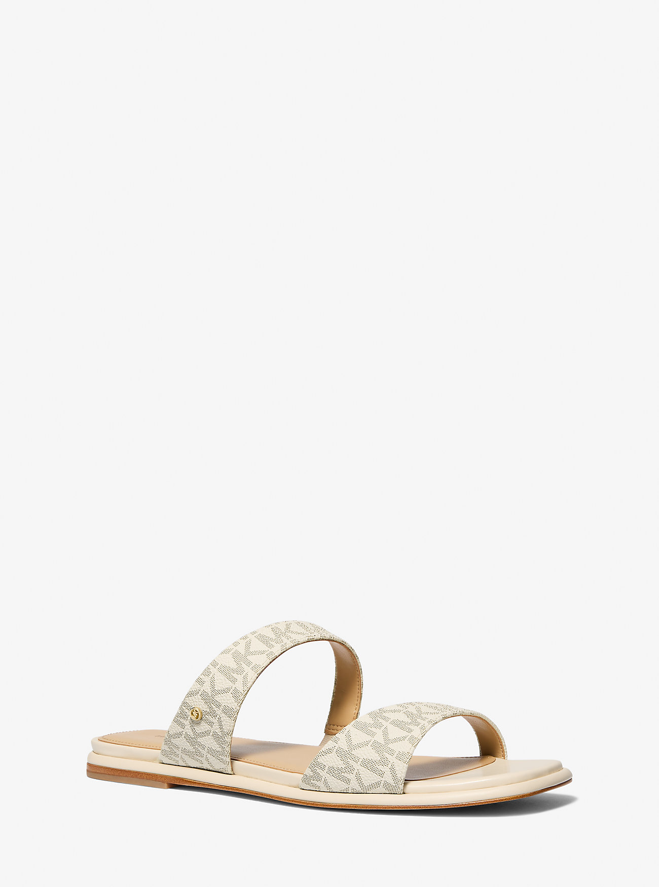 MK Flache Sandale Jaida Mit Signature-Logomuster - Natur - Michael Kors von MICHAEL Michael Kors