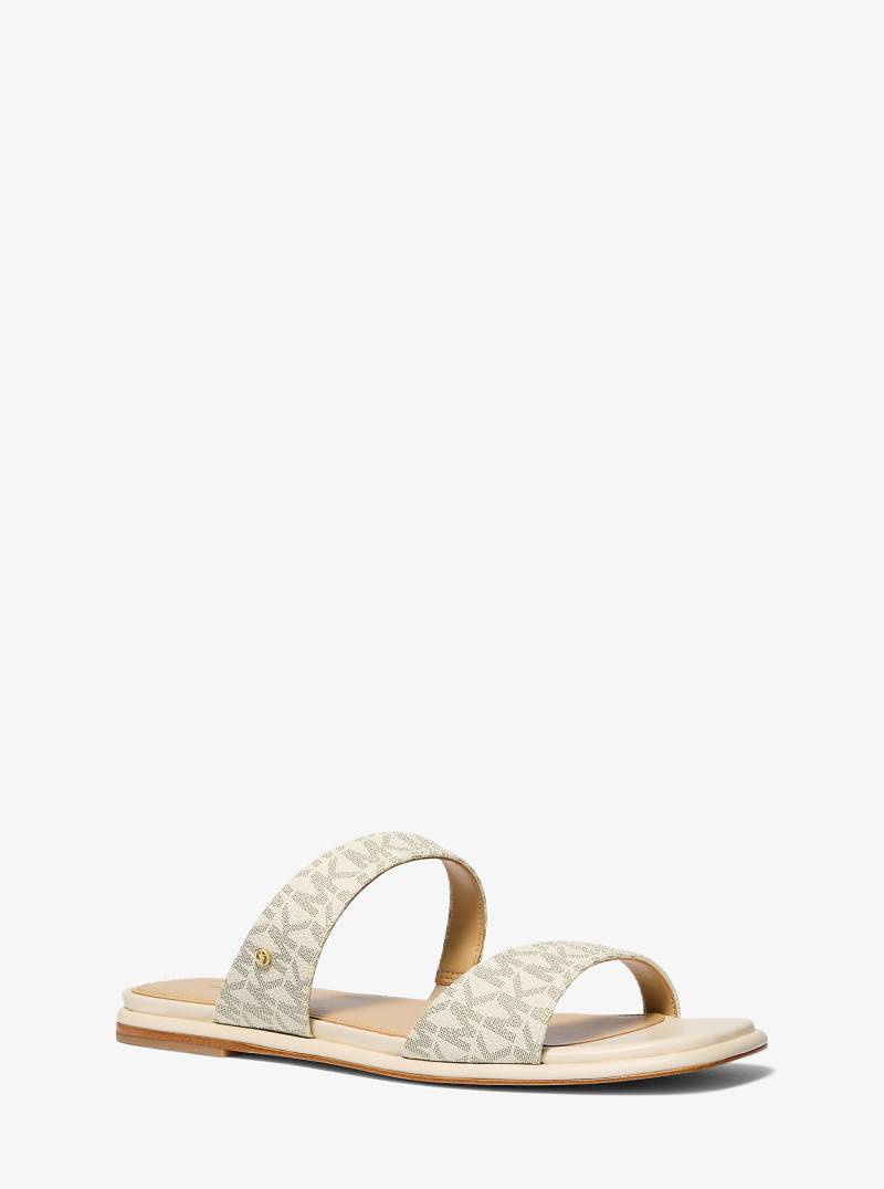 MK Flache Sandale Jaida Mit Signature-Logomuster - Natur - Michael Kors von MICHAEL Michael Kors