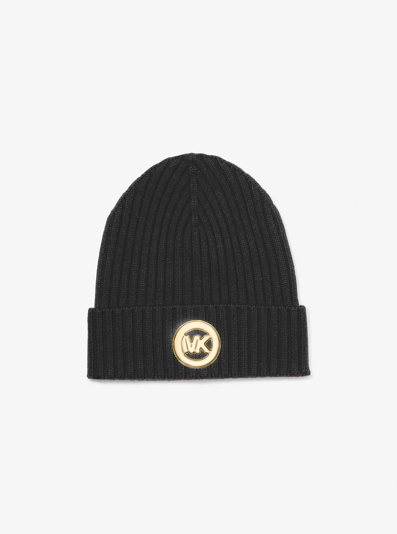 MK Gerippte Beanie Aus Wolle - Schwarz - Michael Kors von MICHAEL Michael Kors