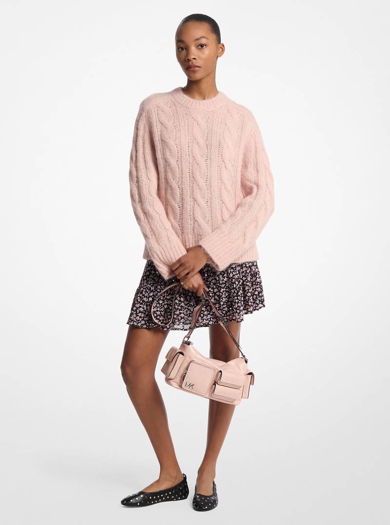 MK Gestufter Rock Aus Georgette Mit Blumenmuster Und Nieten - Rosa - Michael Kors MK Gestufter Rock Aus Georgette Mit Blumenmuster Und Nieten - Rosa - Michael Kors von MICHAEL Michael Kors