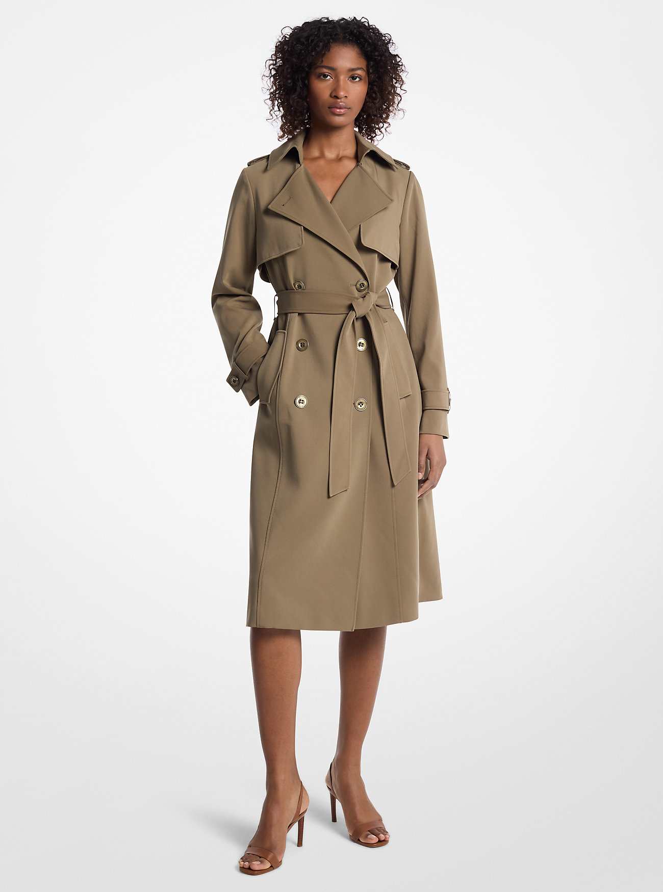 MK Gewebter Trenchcoat - Grün - Michael Kors von MICHAEL Michael Kors