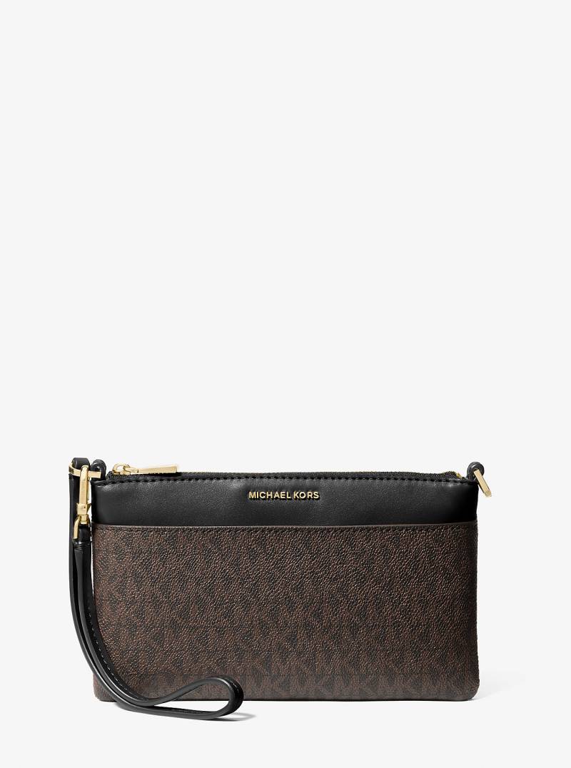 MK Handgelenktasche Jet Set Medium Mit Signature-Logomuster - Braun - Michael Kors von MICHAEL Michael Kors