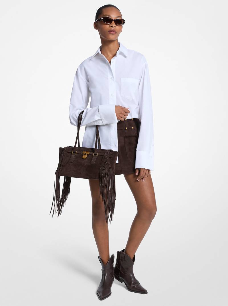 MK Hemdbluse Aus Baumwoll-Popeline - Weiss - Michael Kors von MICHAEL Michael Kors