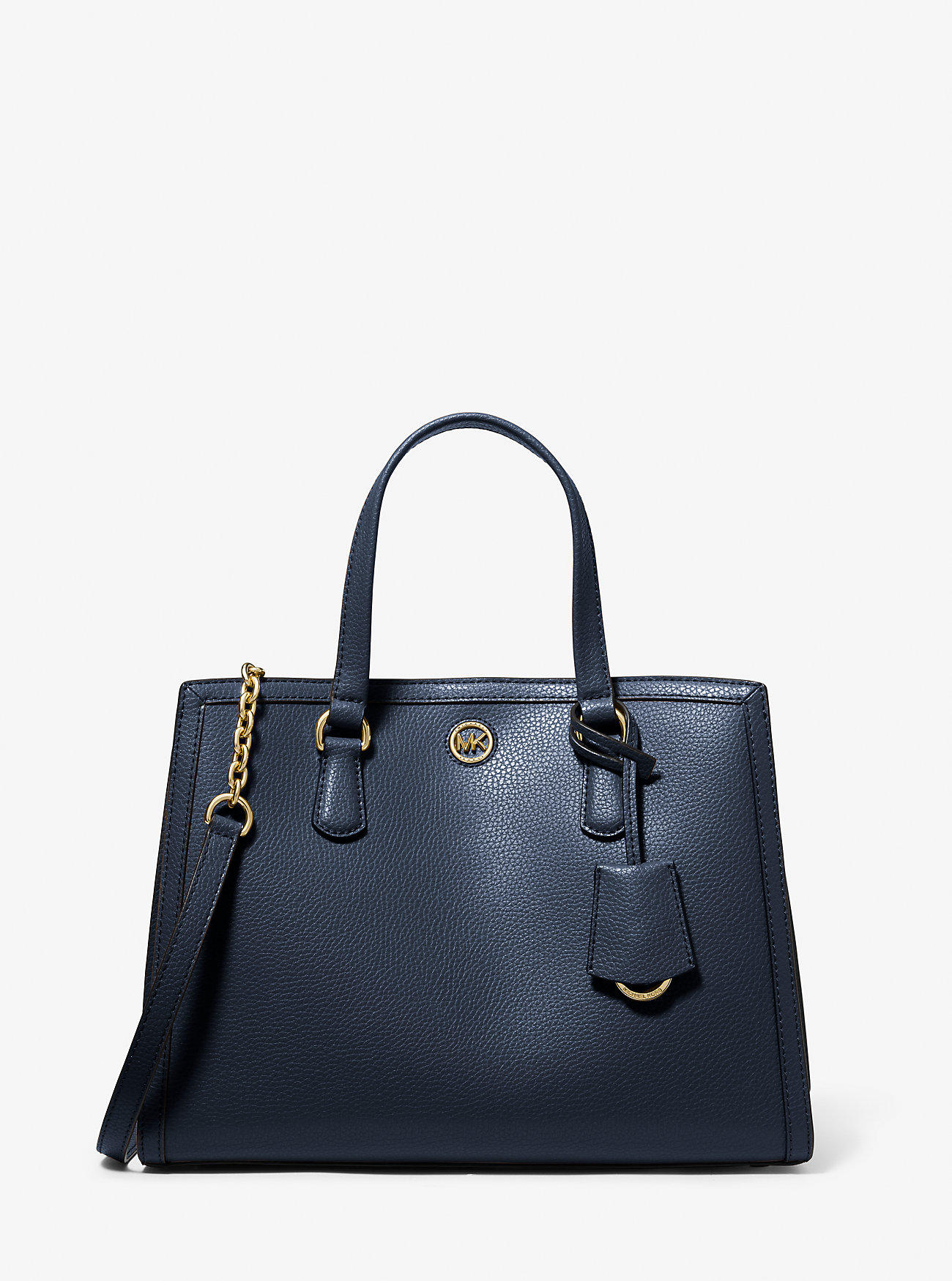 MK Henkeltasche Chantal Medium Aus Gekrispeltem Leder - Blau - Michael Kors MK Henkeltasche Chantal Medium Aus Gekrispeltem Leder - Blau - Michael Kors von MICHAEL Michael Kors