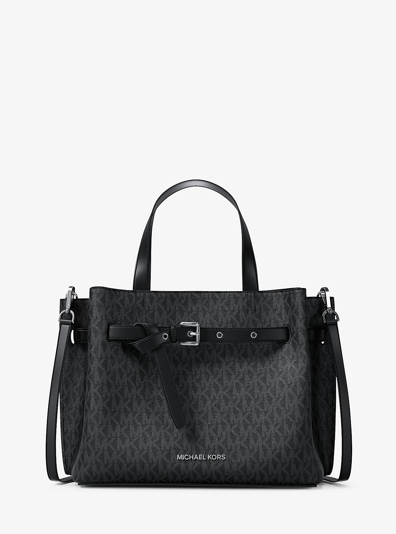 MK Henkeltasche Emilia Medium Mit Signature-Logomuster - Schwarz - Michael Kors von MICHAEL Michael Kors