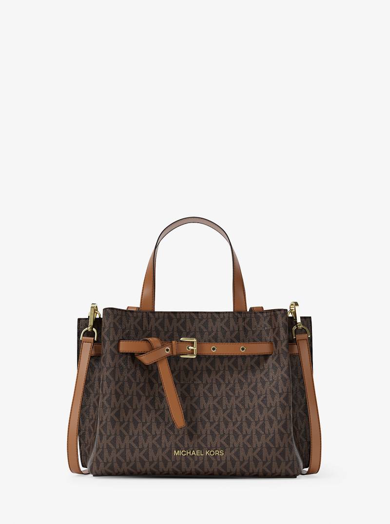 MK Henkeltasche Emilia Small Mit Signature-Logomuster - Braun - Michael Kors von MICHAEL Michael Kors