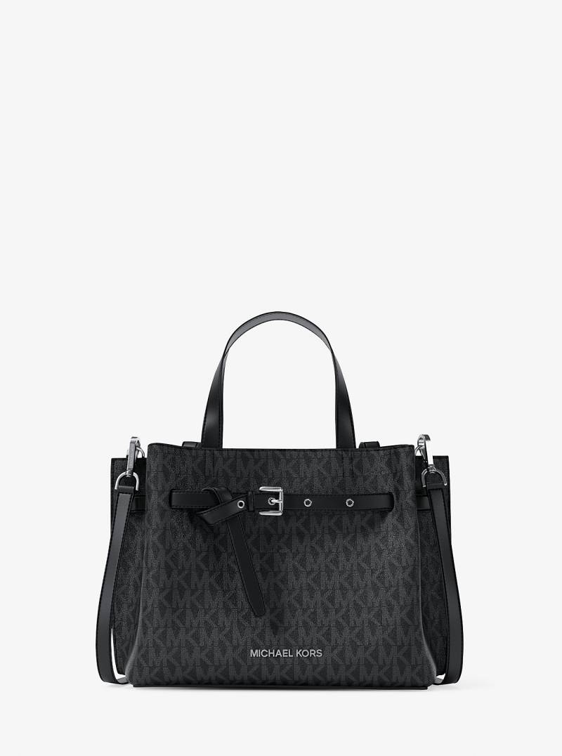 MK Henkeltasche Emilia Small Mit Signature-Logomuster - Schwarz - Michael Kors von MICHAEL Michael Kors
