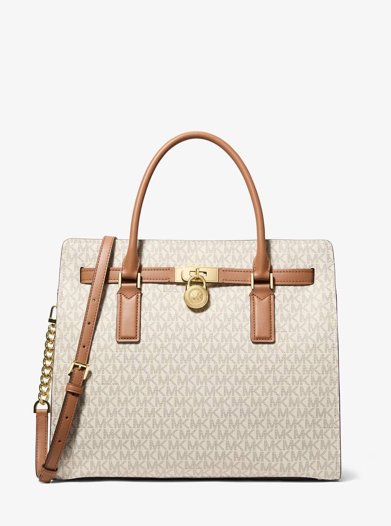 MK Henkeltasche Hamilton Moderne Large Mit Signature-Logomuster - Natur - Michael Kors von MICHAEL Michael Kors