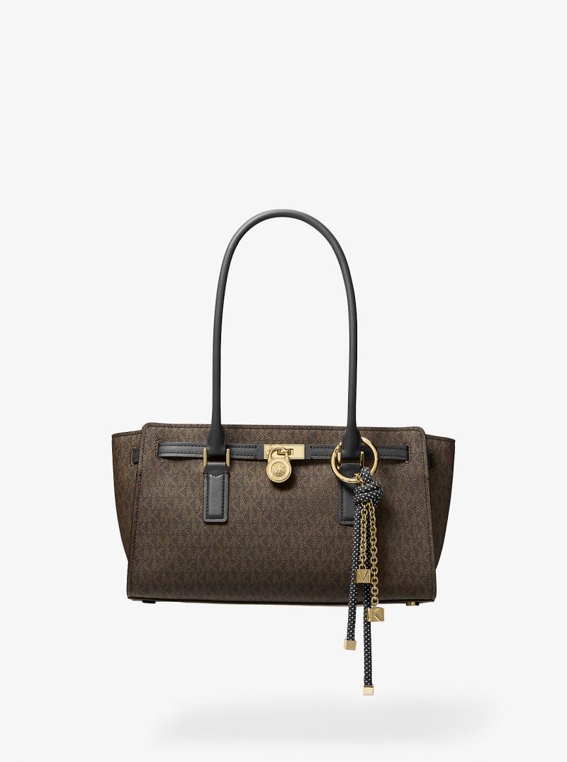 MK Henkeltasche Hamilton Moderne Small Mit Signature-Logomuster - Braun - Michael Kors von MICHAEL Michael Kors