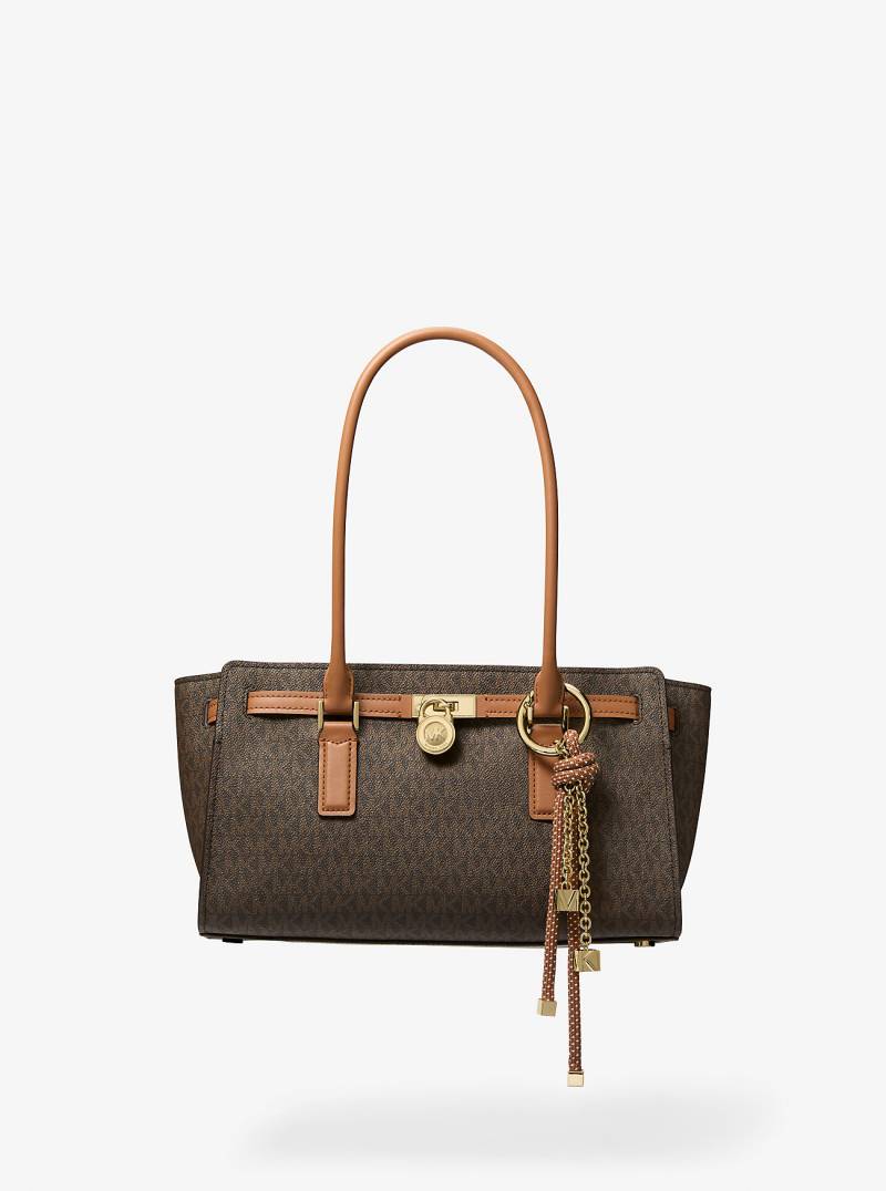 MK Henkeltasche Hamilton Moderne Small Mit Signature-Logomuster - Braun - Michael Kors von MICHAEL Michael Kors