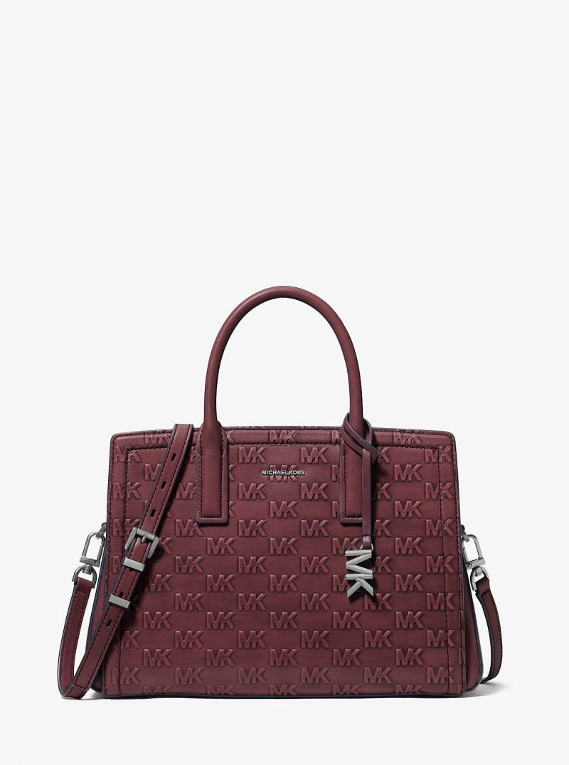 MK Henkeltasche Laila Medium Aus Poliertem Leder Mit Logoprägung - Rot - Michael Kors von MICHAEL Michael Kors
