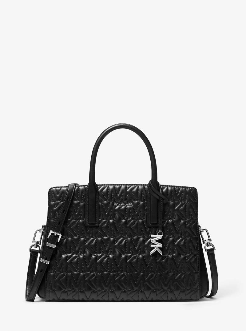 MK Henkeltasche Laila Medium Mit Logoprägung - Schwarz - Michael Kors von MICHAEL Michael Kors