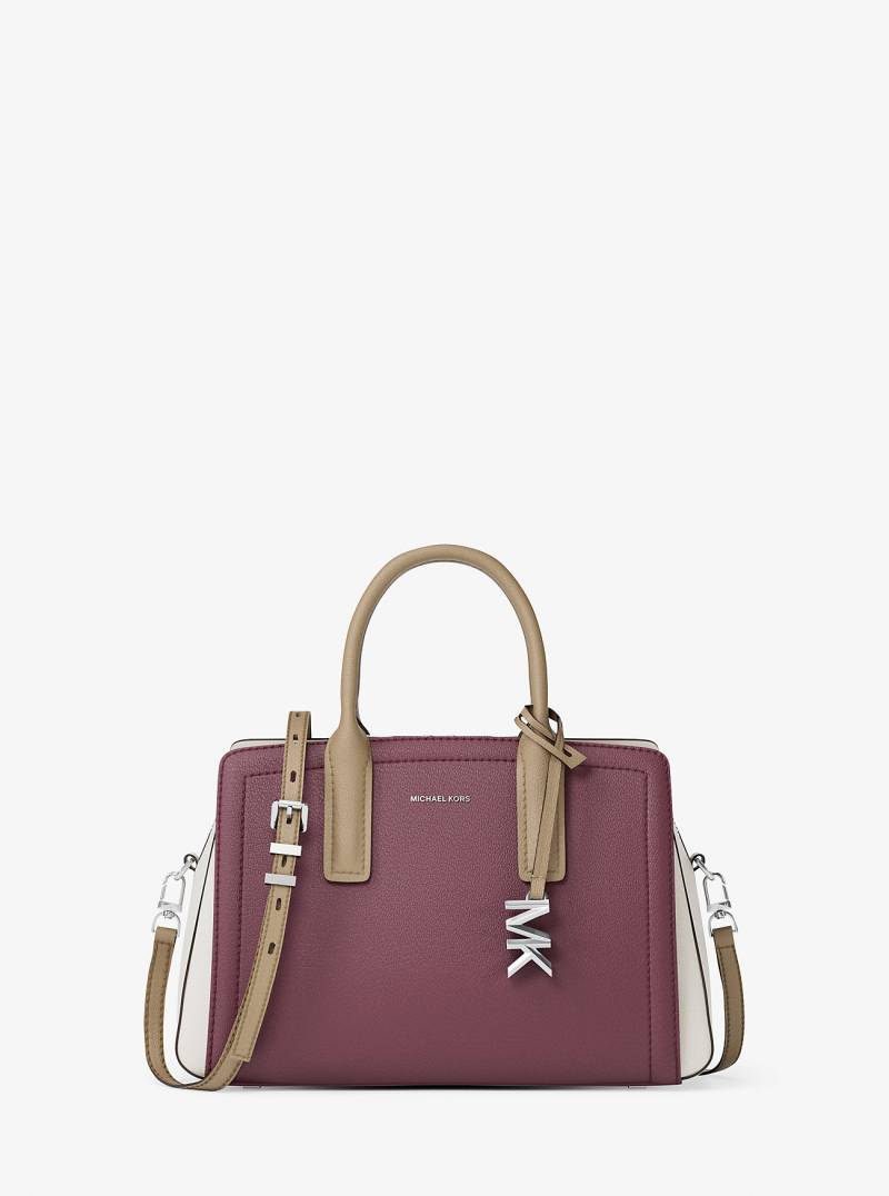 MK Henkeltasche Laila Small Aus Leder In Blockfarben - Rot - Michael Kors von MICHAEL Michael Kors