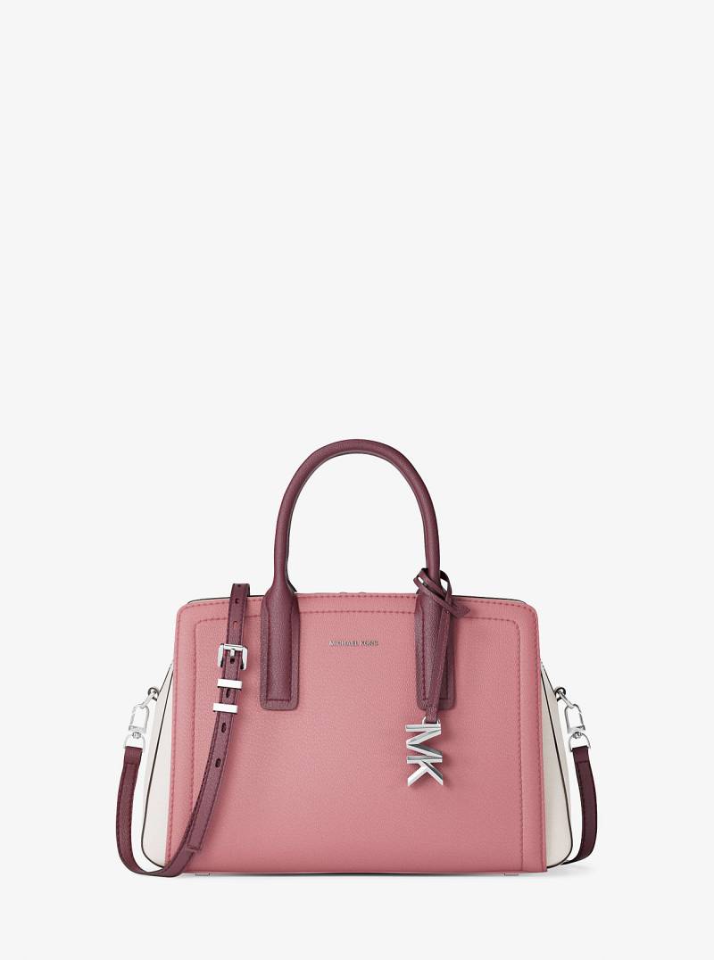 MK Henkeltasche Laila Small Aus Leder In Blockfarben - Rot - Michael Kors von MICHAEL Michael Kors