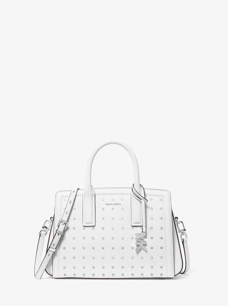 MK Henkeltasche Laila Small Aus Leder Mit Nietenbesatz - Weiss - Michael Kors von MICHAEL Michael Kors