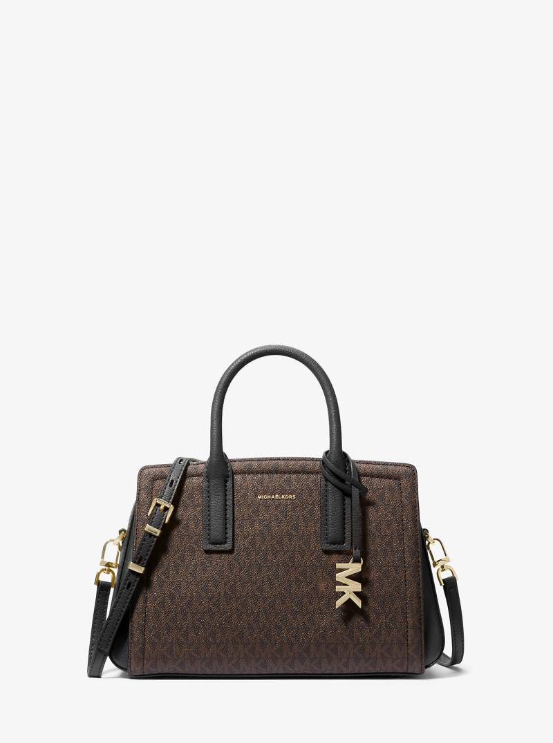 MK Henkeltasche Laila Small Mit Signature-Logomuster - Braun - Michael Kors von MICHAEL Michael Kors